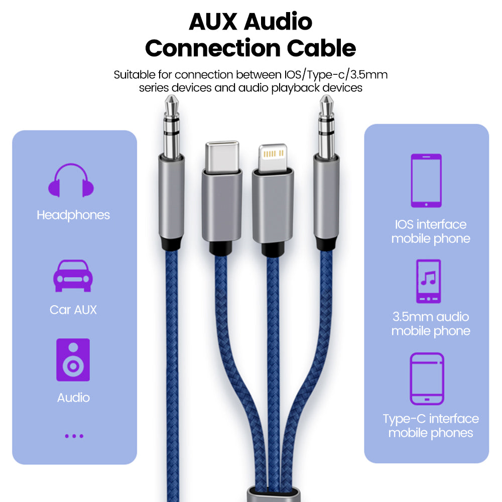 3-in-1 AUX Audiokabel compatibiliteit